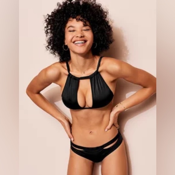 Adore Me Dallys Black High Neck Swim Top - Picture 2 of 6